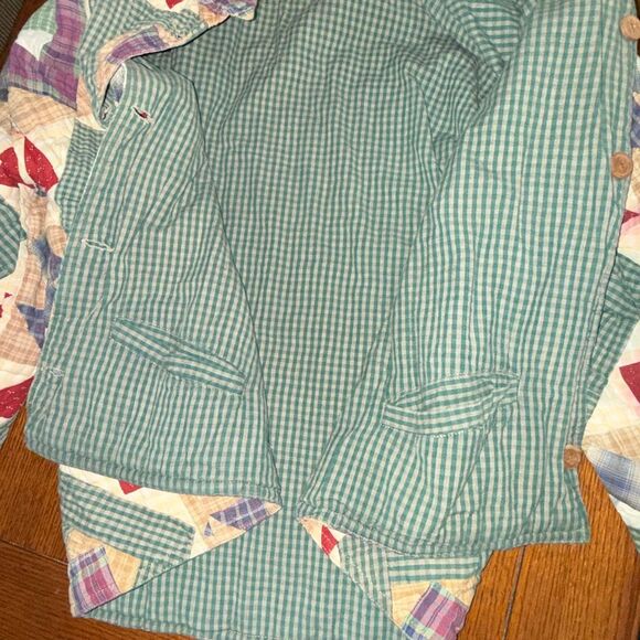 Vintage PatchMagic Reversible Quilted Jacket Women’s Patchwork Plaid Country Cot - Picture 12 of 15